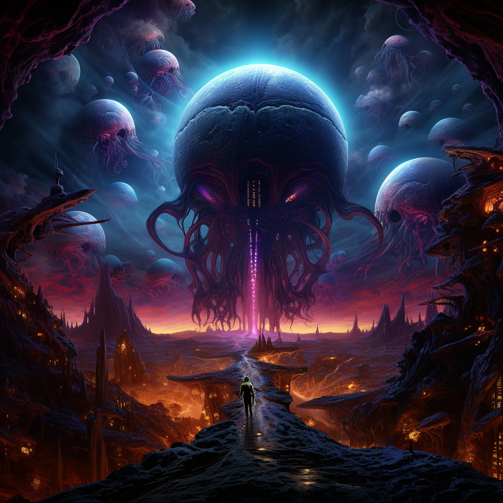 Confronting the Alien God by saralgam1980 on DeviantArt