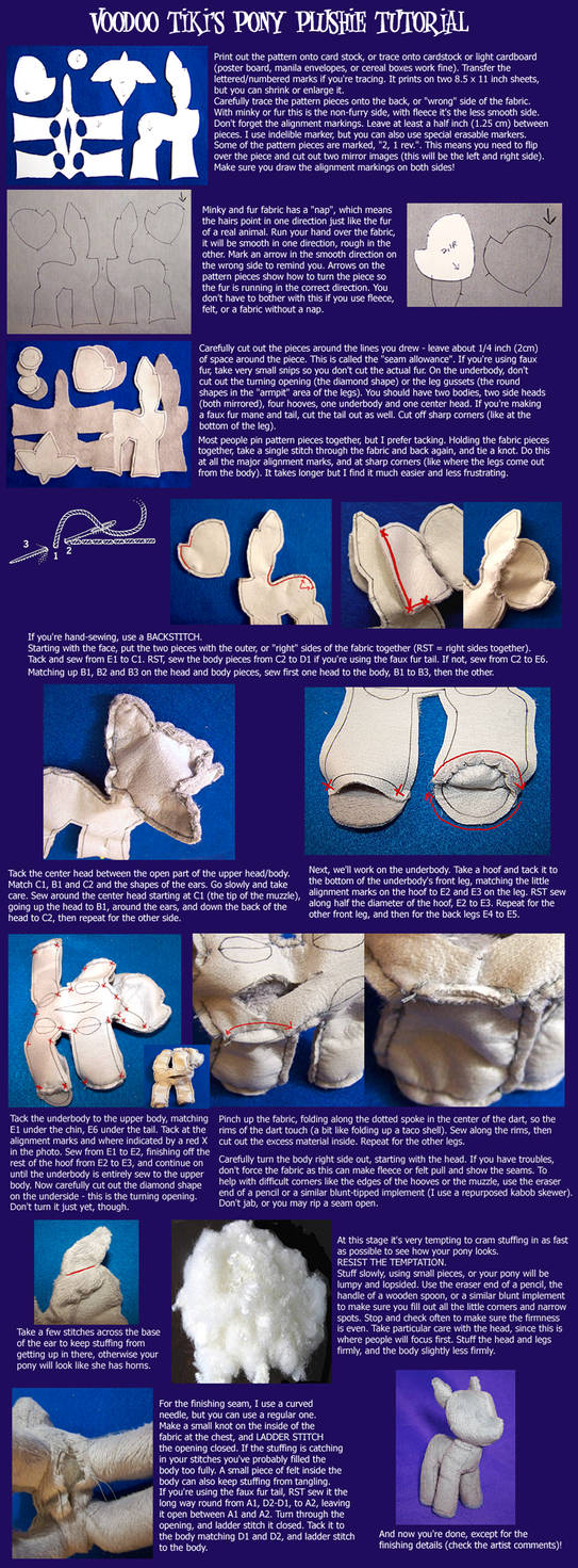 Voodoo-Tiki's Pony Plushie Tutorial by Voodoo-Tiki