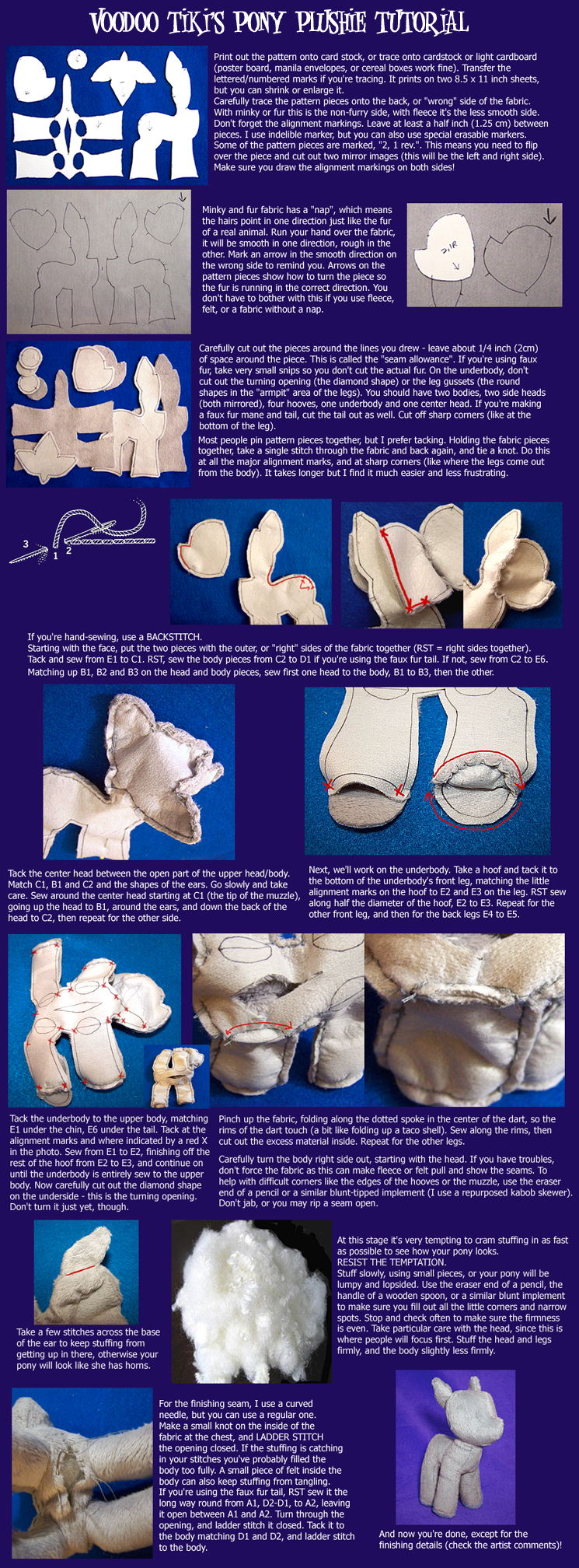 Voodoo-Tiki's Pony Plushie Tutorial by Voodoo-Tiki