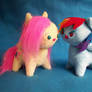 Baseballhead Fluttershy and Rainbow Dash