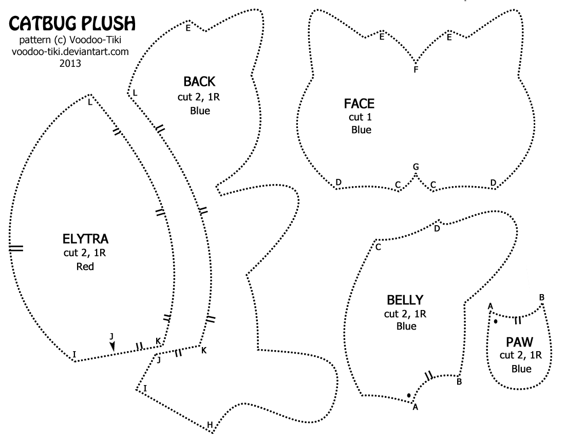 Catbug Plushie Pattern
