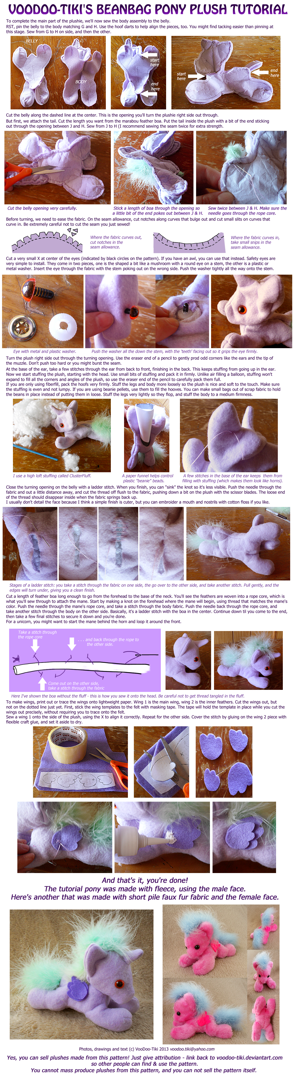 Beanbag Pony Plushie Tutorial - part 2