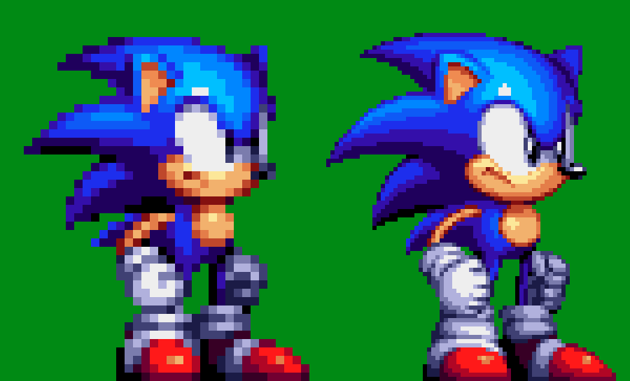 Sonic 2 sprite edit + Sonic 3D on Sonic 2 pallete by DanielNeris on  DeviantArt