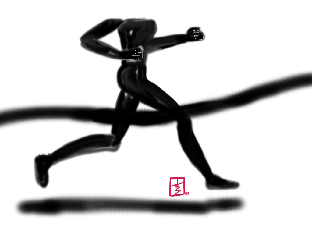 Deviantart Front View Running Runner by doodleplix on DeviantArt