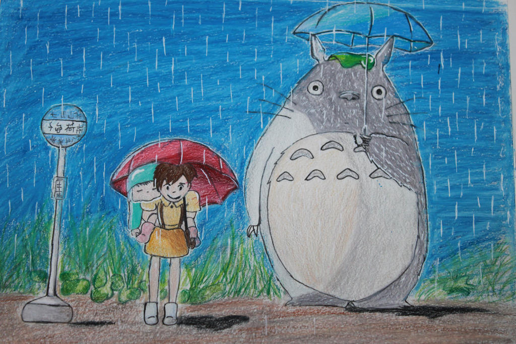 My Neighbor Totoro Bus Stop Drawing By Wolfzart13 On Deviantart My Neighbor Totoro Bus Stop Drawing By Wolfzart13 On Deviantart