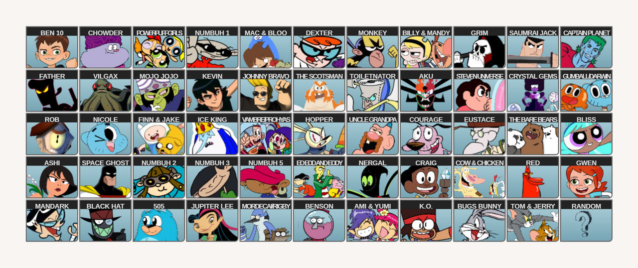 If Cartoon Network had another Punch Time Explosion/Fighting Game in  general, Cartoon Network