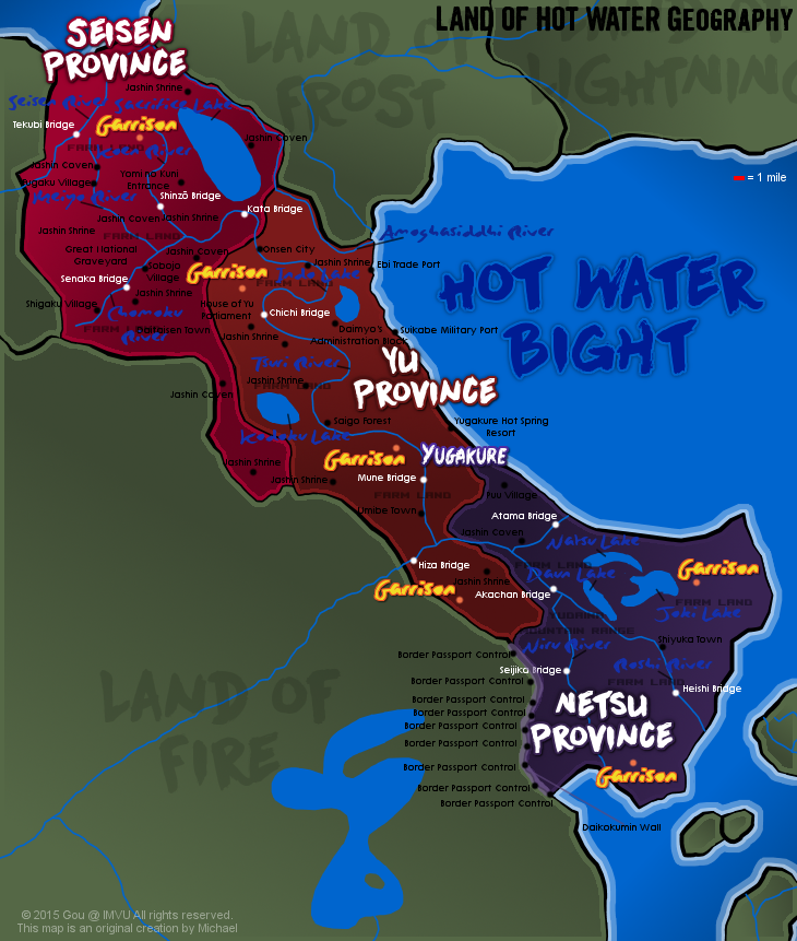 NARUTO MAP: Land of Hot Water / Land of Steam