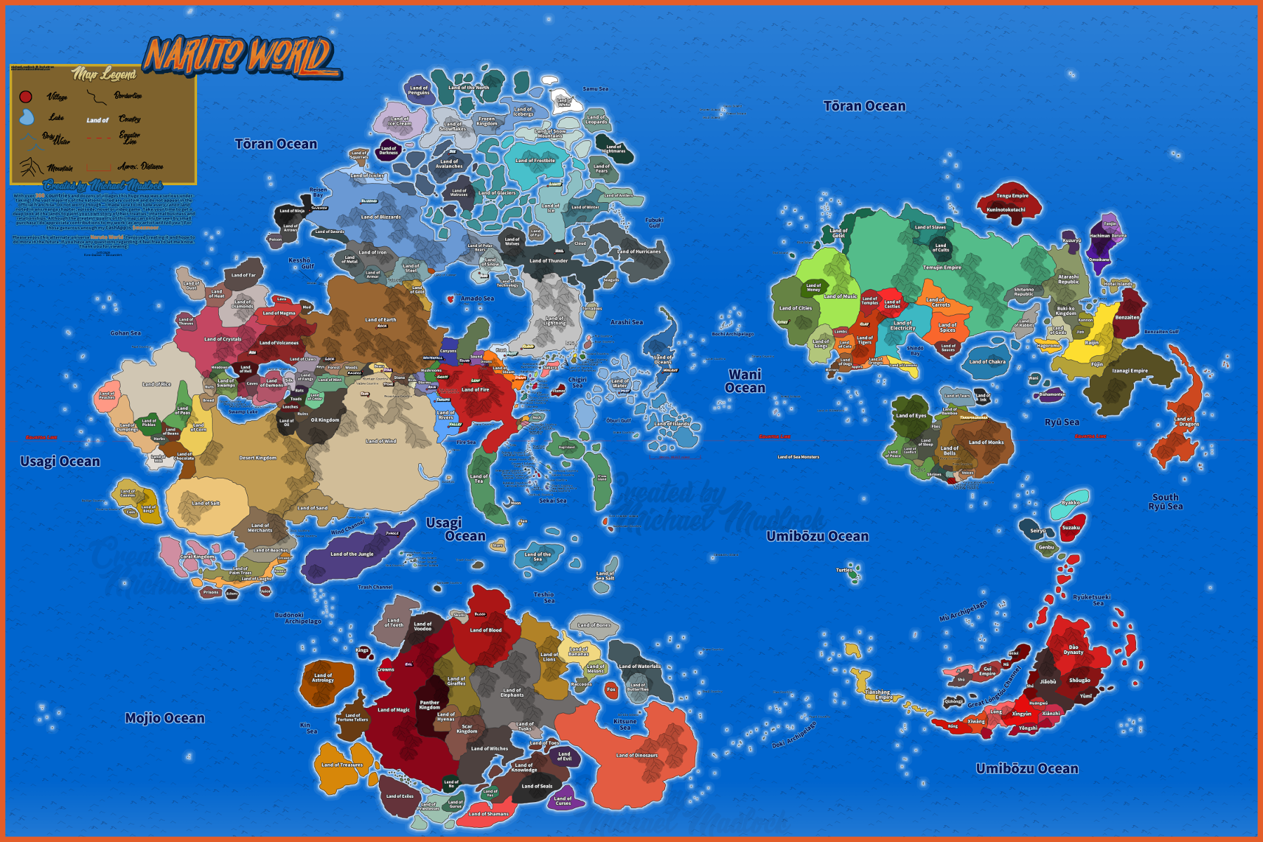 NARUTO SHIPPUDEN, Ninja World Map