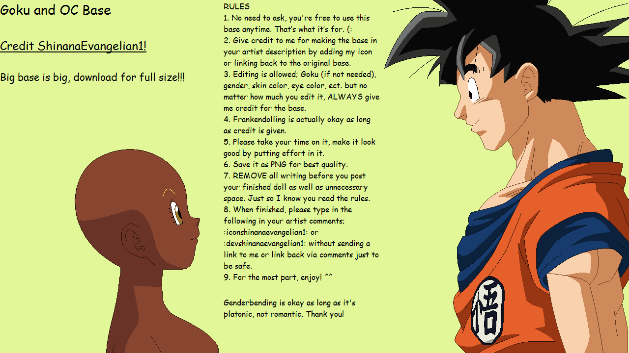 Goku and OC Base