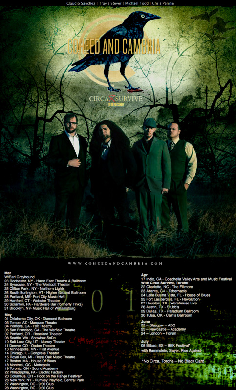 Coheed YOTBR mock tour poster