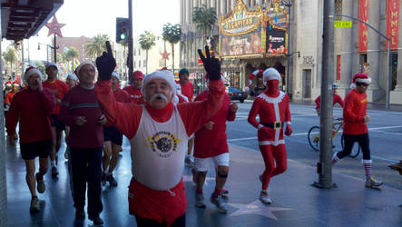 Santa group Run in Hollywood