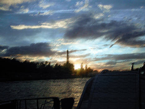 Sunset Along the Seine