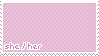 She/Her Pronoun Stamp