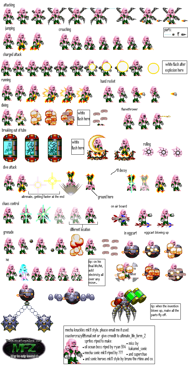 Good Mecha Sonic Sprite Sheet by Misse-the-cat on DeviantArt