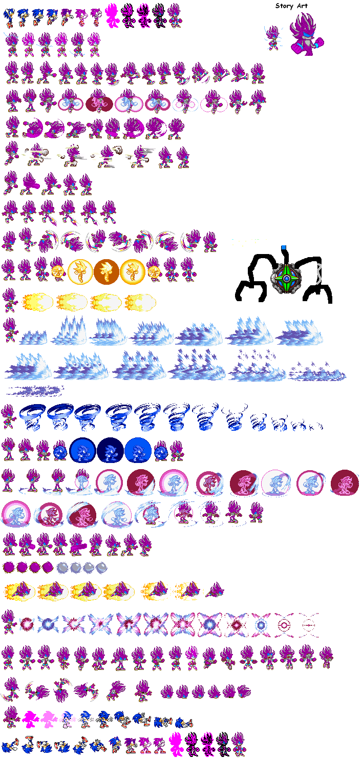 Darkspine Sonic Sprites