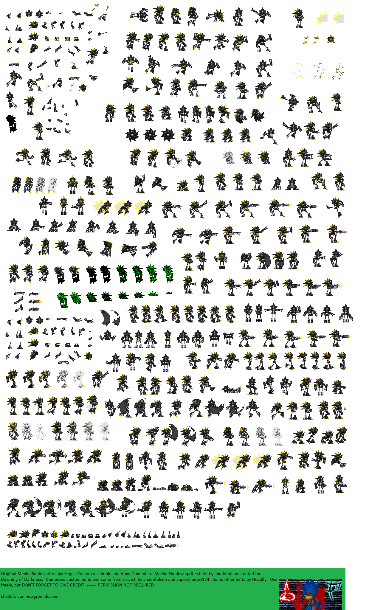 Mecha Sonic sprites by Viteoz on DeviantArt