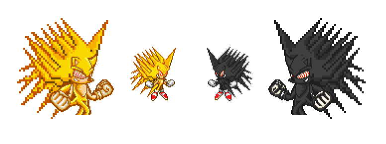 Hyper sonic exe pixel art