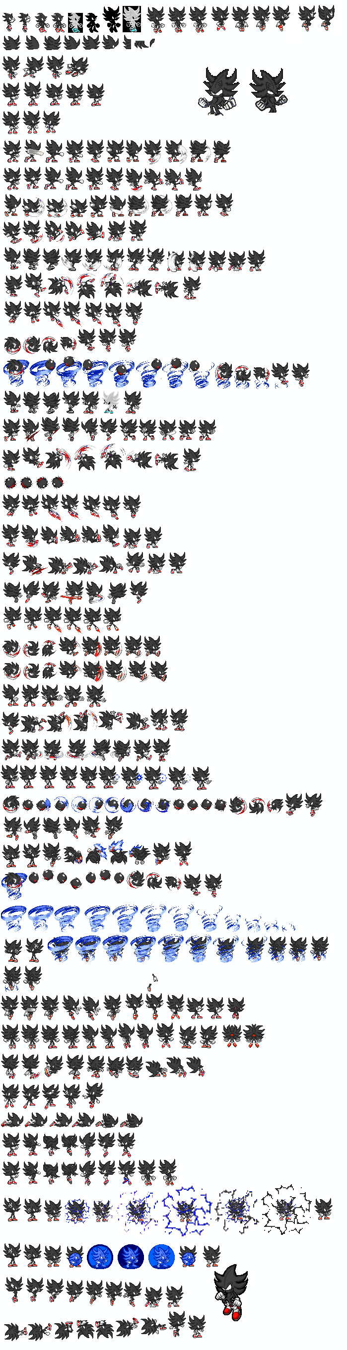 Dark Sonic sprites still more by Phantom644 on DeviantArt