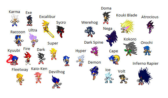 Sonic's Base Forms by fnafan88888888 on DeviantArt