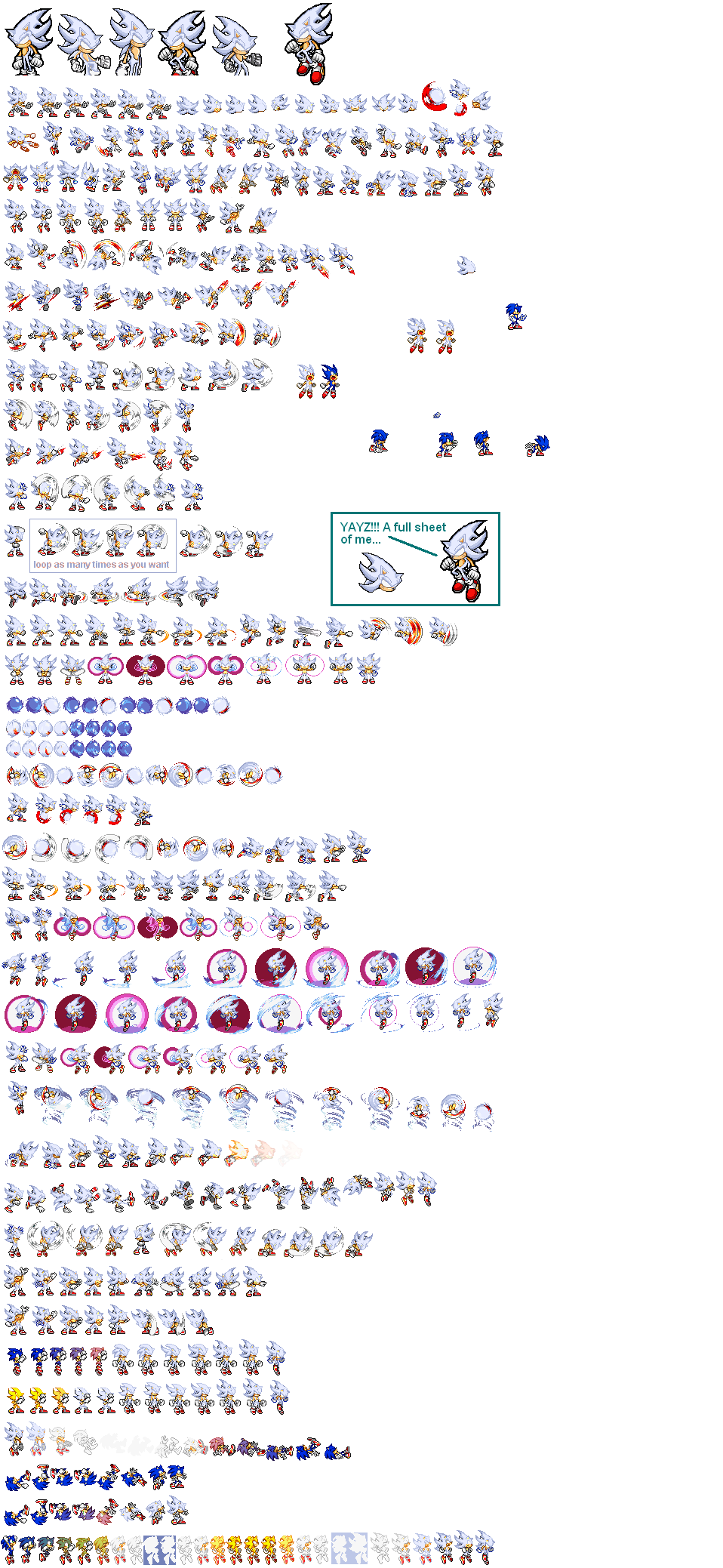 Modgen Modern Sonic Ultimate Sprite Sheet by notsoprogamer21 on DeviantArt