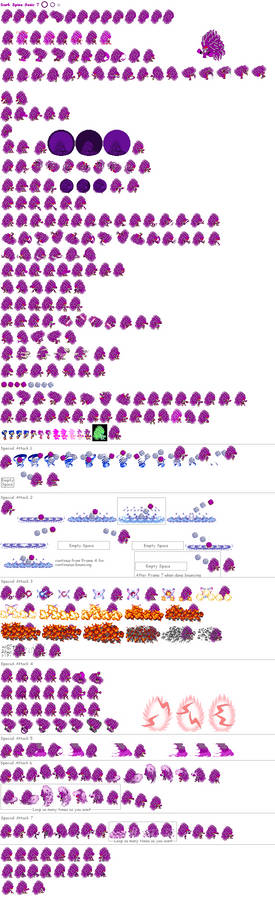 Darkspine Sonic Sprite Sheet