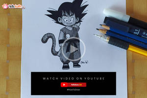 How to Draw KID GOKU - Dragon Ball Z by hellokuroart