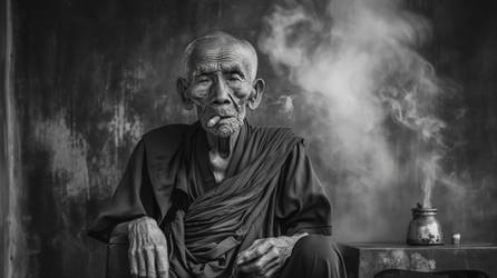Smoking monk II. by Asymoney