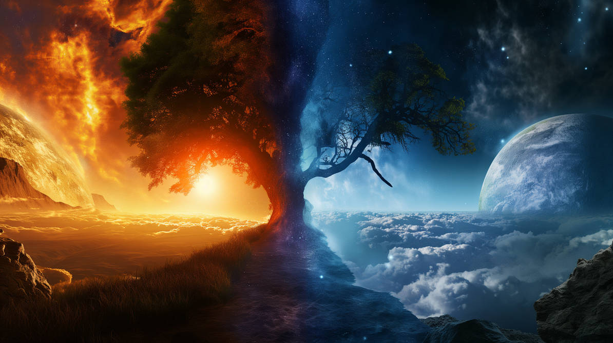 Two worlds by Asymoney on DeviantArt