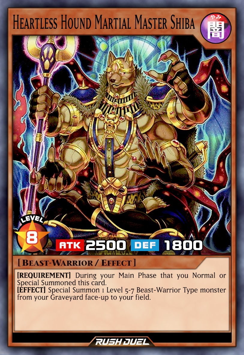 shiba yugioh card Bonk Sensei : r/customyugioh Heartless Hound Martial Master Shiba