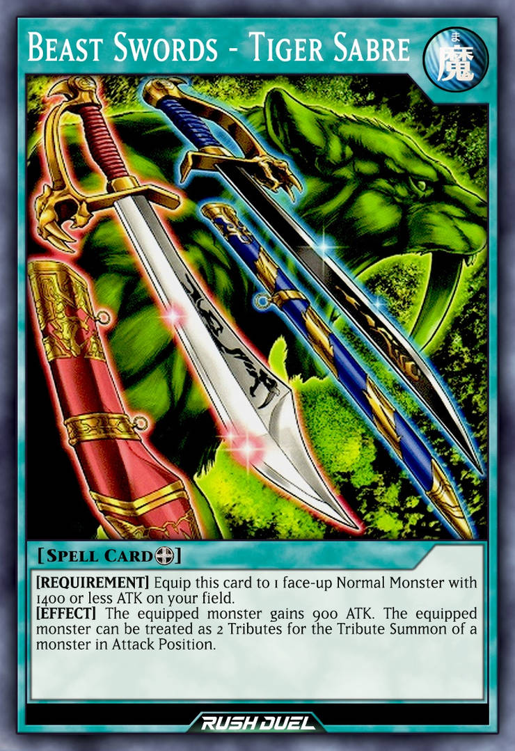 Beast Swords - Tiger Sabre by Every-Rush-Duel-Card on DeviantArt