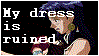 Misato - My dress is ruined stamp by Id0ntlikeyou