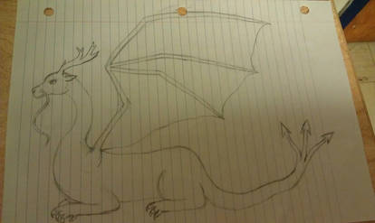 Dragon Concept Sketch side view 2
