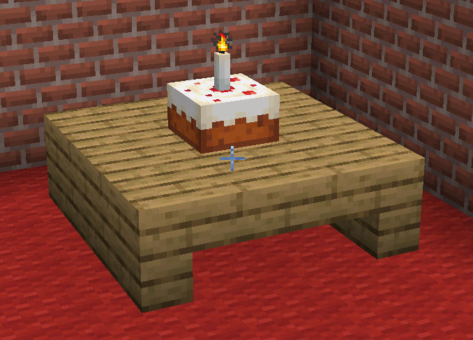 Cake Table Minecraft Build Birthday Cake on a Table in Minecraft by DallasLong2019 on DeviantArt