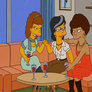 the simpsons lesbian moms kissing