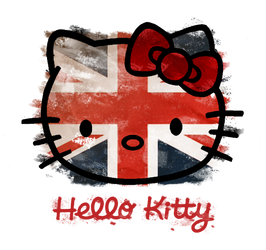 hello kitty British flag