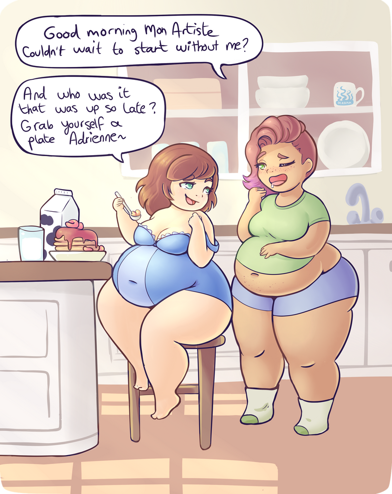 Комиксы про толстых. Weight gain Comics фиди.