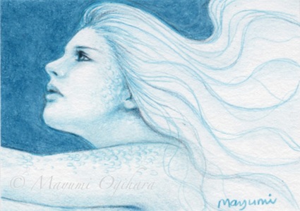 As Blue As The Ocean - ACEO