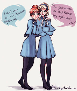Anna and Elsa Arendelle of Beauxbatons Academy of