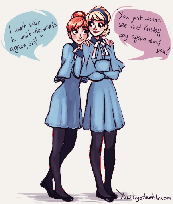 Anna and Elsa Arendelle of Beauxbatons Academy of by YukiHyo