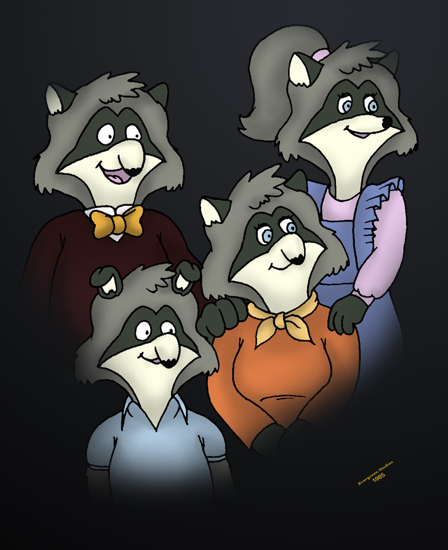 He Raccoons Raccoons Family Portrait by KrDoz on DeviantArt