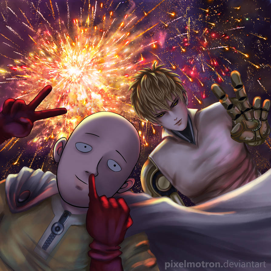 One Punch Man 2016 New Year's selfie