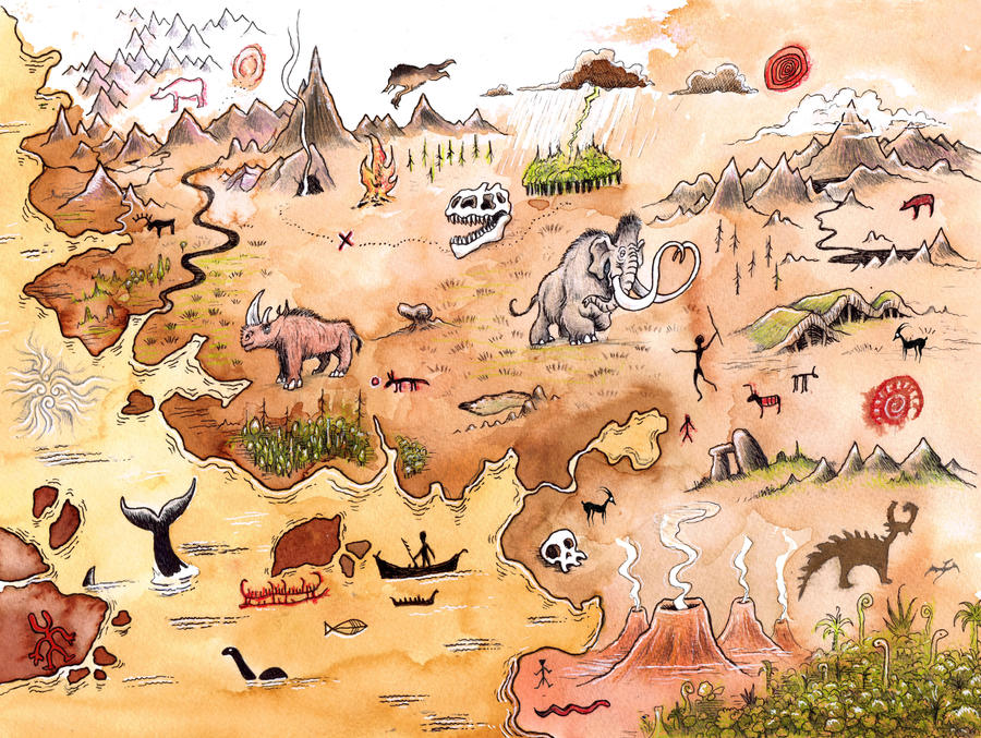 Prehistoric Map prehistoric map by HaakonLie on DeviantArt