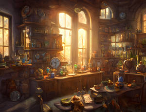 Dawn at the alchemist shop
