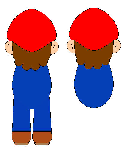 Mario Back Render Mario Back View by getawaycarofdoom on DeviantArt