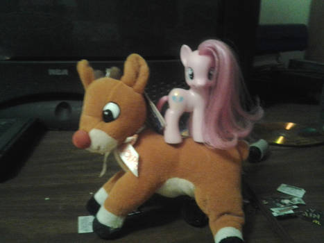 Merry Christmas from Pinkie Pie and Rudolph