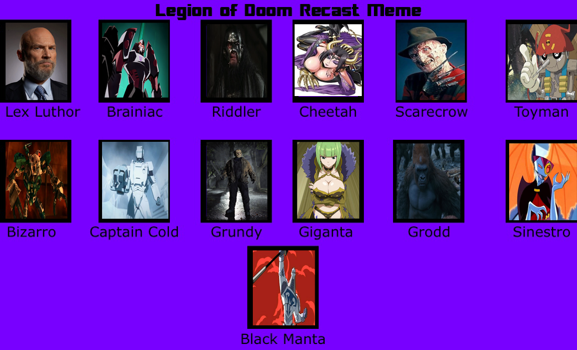 Recast Deviantart Base My Legion of Doom Recast by SuperMachoFan on DeviantArt