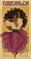 Disney Art Nouveau: Esmeralda