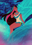 Color Splash Pocahontas by Wickfield