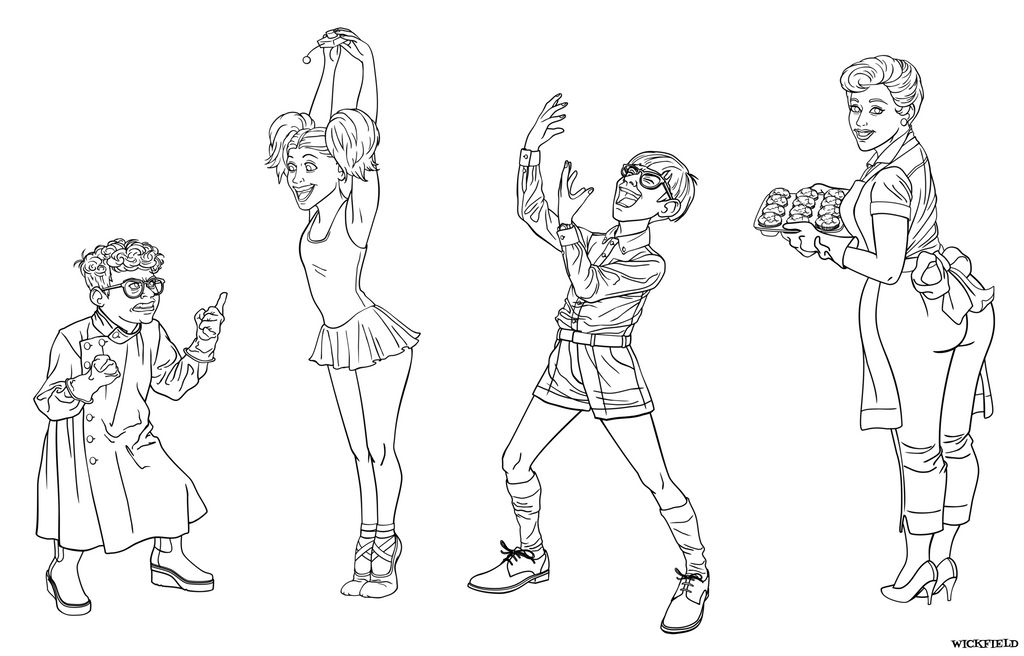 Dexter's Lab lineart by Wickfield