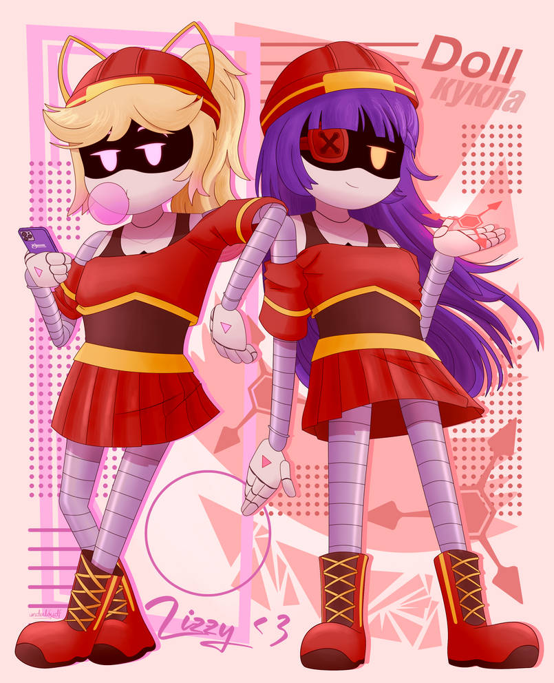 Murder Drones: Lizzy and Doll by AvieMelonn on DeviantArt